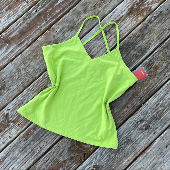 Y2K 2002 Mossimo Green Glow Cross Back Tank Top NWT - Picture 2 of 8